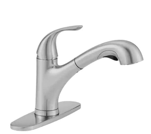 Photo 1 of 
Glacier Bay
Market Single-Handle Pull-Out Sprayer Kitchen Faucet in Stainless Steel