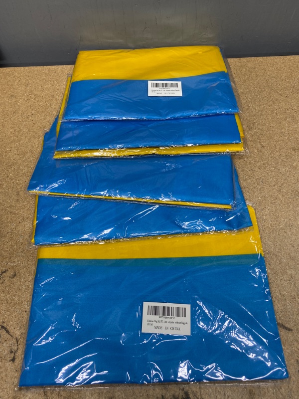 Photo 2 of 5 Packs of Ukraine Flag 3x5 Ft, without Flagpole