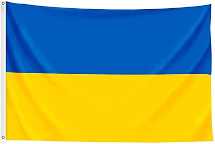 Photo 1 of 3 Packs of Ukraine Flag 3x5 Ft, without Flagpole Including 1 Pack of Size 36" x 58" 