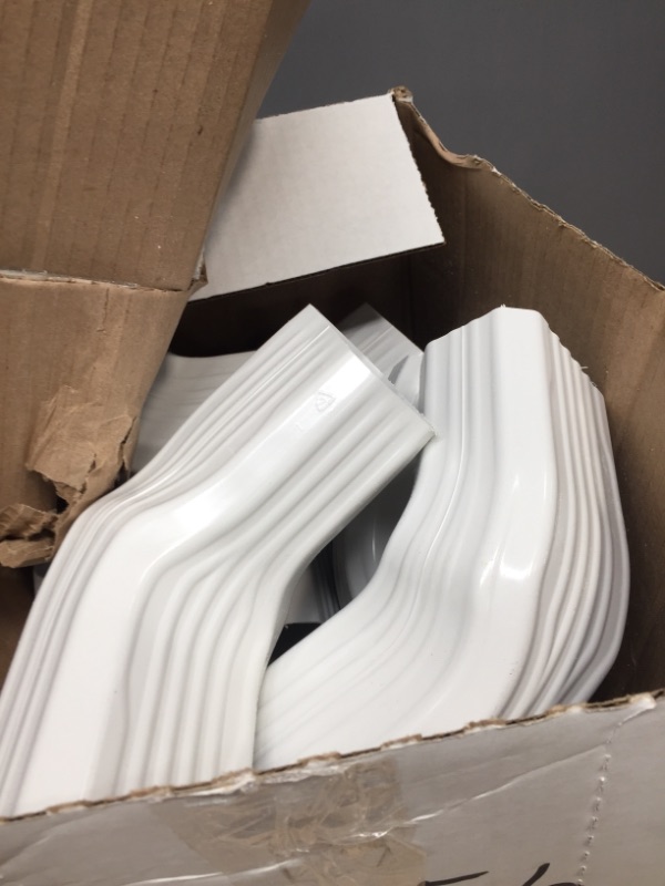 Photo 3 of ** SETS OF 15 **
2 in. x 3 in. White Vinyl Downspout A-B Elbow
