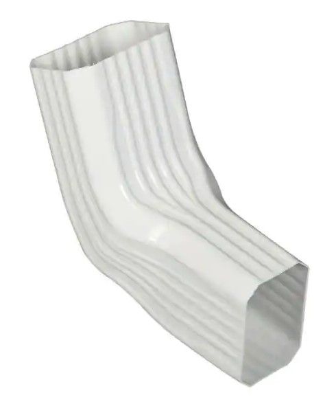 Photo 1 of ** SETS OF 15 **
2 in. x 3 in. White Vinyl Downspout A-B Elbow
