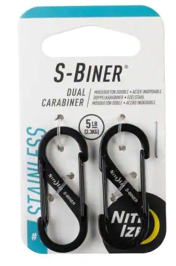 Photo 1 of ** SETS OF 11**
#1 Black S-Biner (2-Pack)
