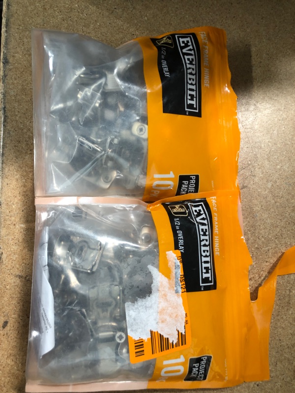 Photo 1 of  Lot of 18 Everbuilt H70223E-NP Euro 1/2 Overlay Face Frame Hinge 