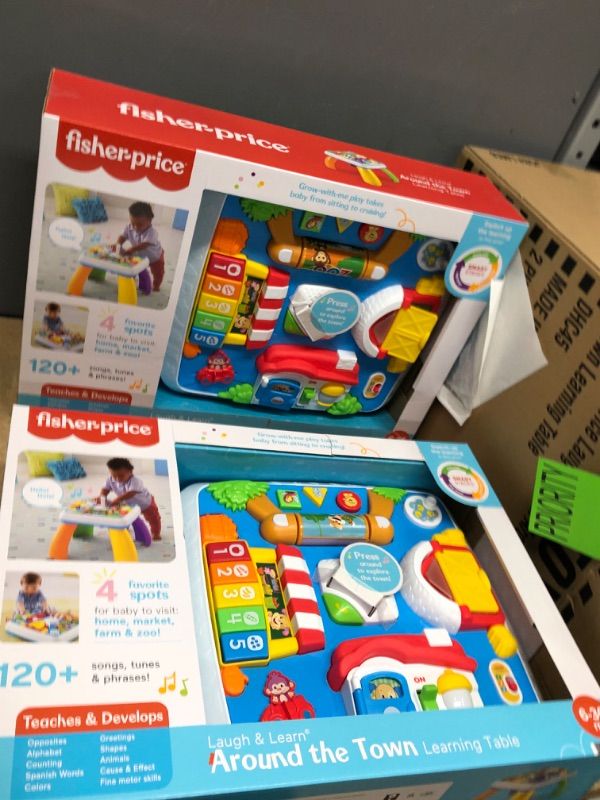 Photo 2 of Fisher-Price Laugh and Learn Around the Town Learning Table BOX OF 2.
