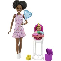 Photo 1 of 2 pack - Barbie Skipper Babysitters Inc Dolls and Playset - Black Hair

 