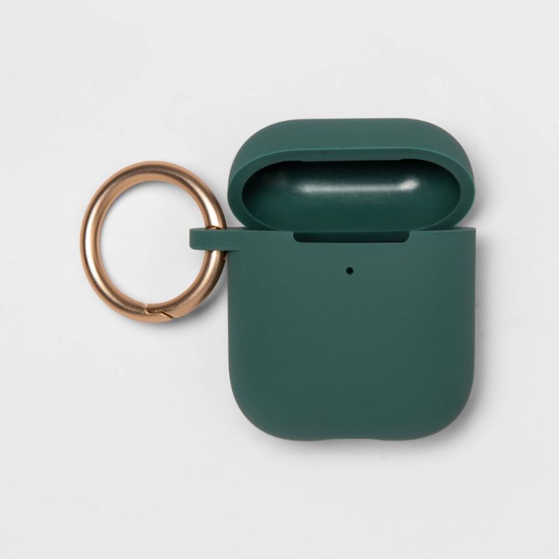 Photo 1 of 12 pack - Heyday Airpod Silicone Case with Clip - Green
