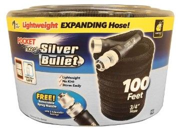 Photo 1 of 100' Pocket Hose Silver Bullet Green - As Seen on TV

