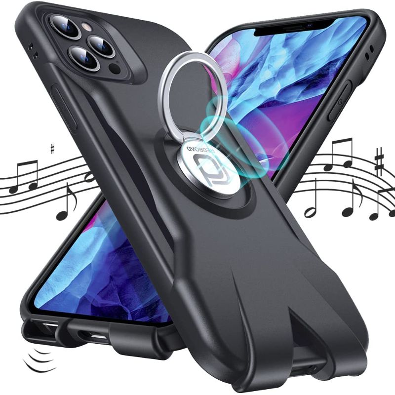 Photo 1 of ***BUNDLE OF 7***NOT REFUNDABLE***6 black 1 White
Redroad Shockproof for iPhone 13 Pro Case - 3D Protection Stereo Amplification Phone Case Cover with 360° Rotate Magnetic Ring Stand Black
