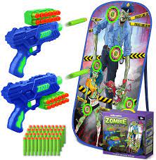 Photo 1 of **COMES WITH 2**
Shooting Game Toys for 5 6 7 8 9 10+Years Old Boys & Girls,2 Foam Dart Toy Guns and Zombie Shooting Practice Target,Glow in The Dark,Halloween Indoor Activity Game for Kids, Compatible with Nerf Guns
