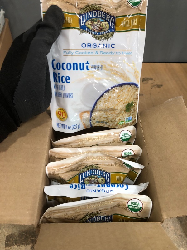 Photo 2 of *EXPIRES July 2022, NON REFUNDABLE*
Lundberg Family Farms - Organic Coconut Rice, Ready to Heat White Rice, Perfect Side Dish, 90 Second Prep Time, Non-GMO, Gluten-Free, USDA Certified Organic, Vegan, Kosher (8 oz, 6-Pack)
