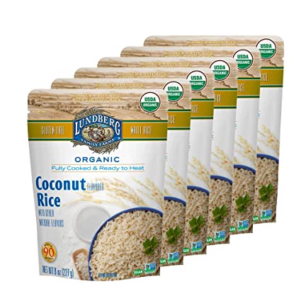 Photo 1 of *EXPIRES July 2022, NON REFUNDABLE*
Lundberg Family Farms - Organic Coconut Rice, Ready to Heat White Rice, Perfect Side Dish, 90 Second Prep Time, Non-GMO, Gluten-Free, USDA Certified Organic, Vegan, Kosher (8 oz, 6-Pack)
