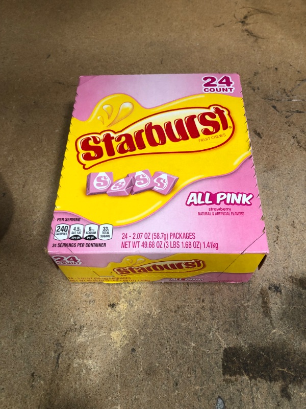 Photo 2 of *EXPIRES Aug 2023, NON REFUNDABLE*
Starburst Limited Edition ALL PINK 2.07oz 24 Count
