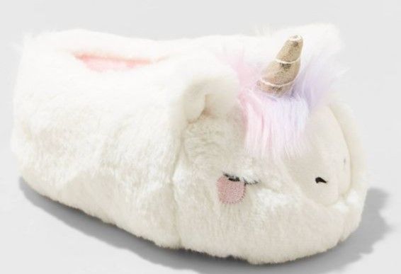 Photo 1 of Girls' Unicorn Slippers - Cat & Jack™ White size xl 3 pairs 