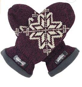 Photo 1 of Bruceriver Women Snowflake Knit Mittens with Warm Thinsulate Fleece Lining
SIZE SMALL