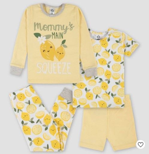 Photo 1 of Gerber Toddler Girls' 4pc Main Squeeze Snug Fit Pajama set
Pack of 3 Size 5T