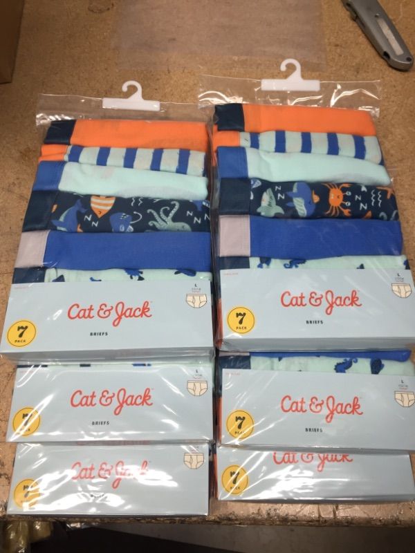 Photo 2 of Boys' 7pk Briefs - Cat & Jack™ Colors May Vary Size LARGE (12-14)
6 Units