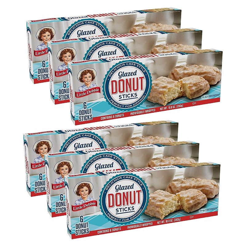 Photo 1 of **EXPIRES JUNE 2022** Little Debbie Snacks Donut Sticks, 6-Count Box (Pack of 6)
