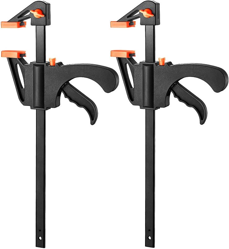 Photo 1 of YINLONGDAO Quick Grip Clamps Multisize 2 Pack Bar Clamps for Woodwork One Handed Release F Clamp for Woodworking (8 inch 2PCS)