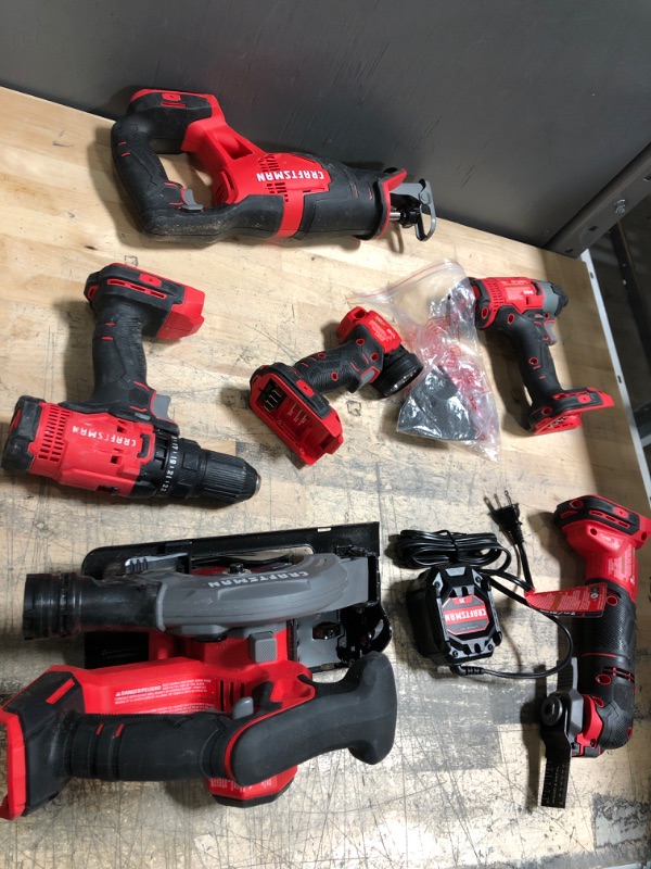 Photo 2 of  CRAFTSMAN V20* Cordless Drill Combo Kit, 7 Tool (CMCK700D2)
