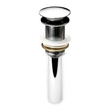 Photo 1 of 1-5/8 in. Brass Bathroom and Vessel Sink Push Pop-Up Drain Stopper with No Overflow in Chrome
2 PACK 