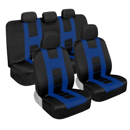 Photo 1 of 
carXS Forza Blue Car Seat Covers, Full Set Front & Rear Bench Seat Cover for Cars Trucks SUV