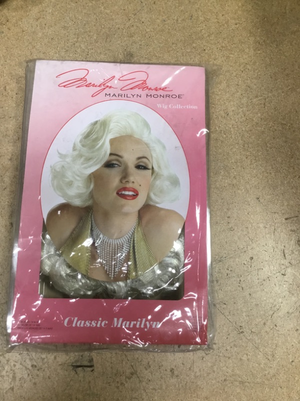 Photo 2 of Blonde Classic Marilyn Wig Adult Halloween Accessory
