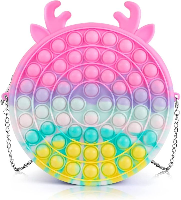 Photo 1 of 2 PACK**
Silicon Bubble Pop Fidget Toy , Pop Purse for Girls and Women, Shoulder Crossbody Handbag ADHD Anxiety Stress Sensory Relief Bag Birthday Party Gifts for Girls