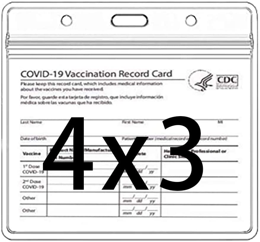 Photo 1 of 4 PACK**
Vaccine Card Holder, Covid Vaccination Card Protector 4 X 3 Inches Vaccine Card Protector Waterproof Clear Vinyl Plastic Sleeve with Type Resealable Zip (5 Pack)