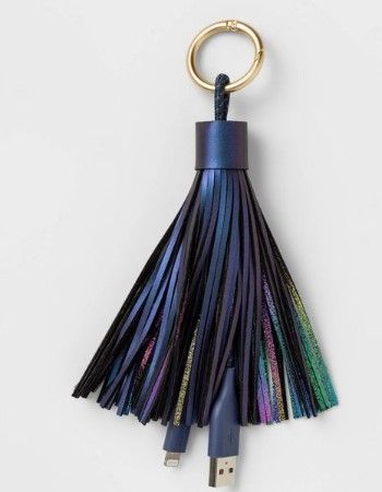 Photo 1 of BUNDLE OF 6 heyday™ 12" Lightning to USB-A Tassel Keychain Cable

