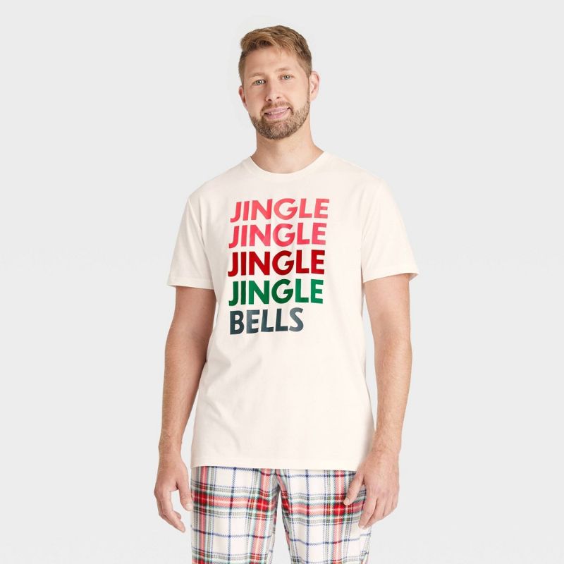 Photo 1 of BUNDLE OF 3 Men's Paid Jinge Bes Matching Hoiday Pajama T-Shirt - Wondershop L 
