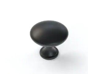 Photo 1 of 15 COUNT: Home Kitchen 1.15 in. Matt Black Contemporary Rounded Cabinet Knob