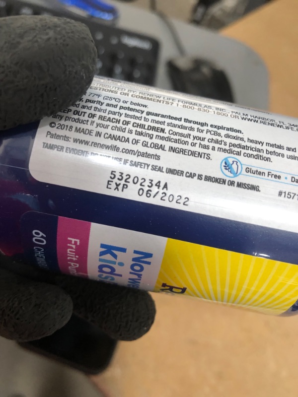 Photo 3 of *EXPIRES June 2022, NON REFUNDABLE*
Renew Life Norwegian Gold Kids Fish Oil - Kids DHA, Fish Oil Omega-3 Supplement - Gluten & Dairy Free - 60 Chewable Softgels (Packaging May Vary)
