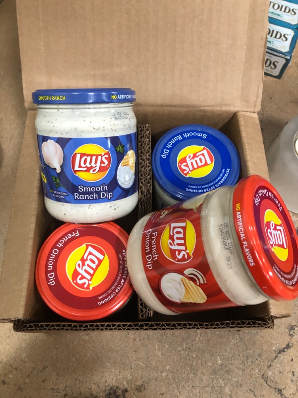 Photo 2 of *EXPIRES Aug and Sept 2022, NON REFUNDABLE*
Lay's Dip Variety Pack, French Onion & Smooth Ranch, 15 Oz Jars, 4 Count
