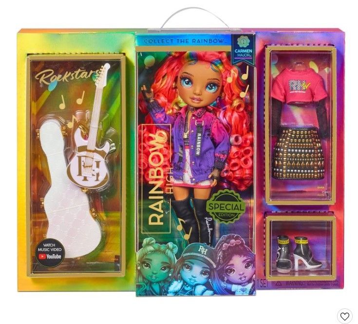 Photo 1 of (3- PACK ) Rainbow High Rockstar Carmen Major Fashion Doll
