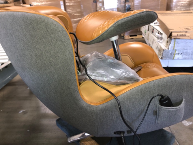 Photo 24 of NOUHAUS Heated Classic Massage Chair Full Body and Spot Massaging Recliner with Ottoman, Bluetooth Speaker, In-Chair Charger. Portable Shiatsu Body Massager Chair (Caramel, Leather)
