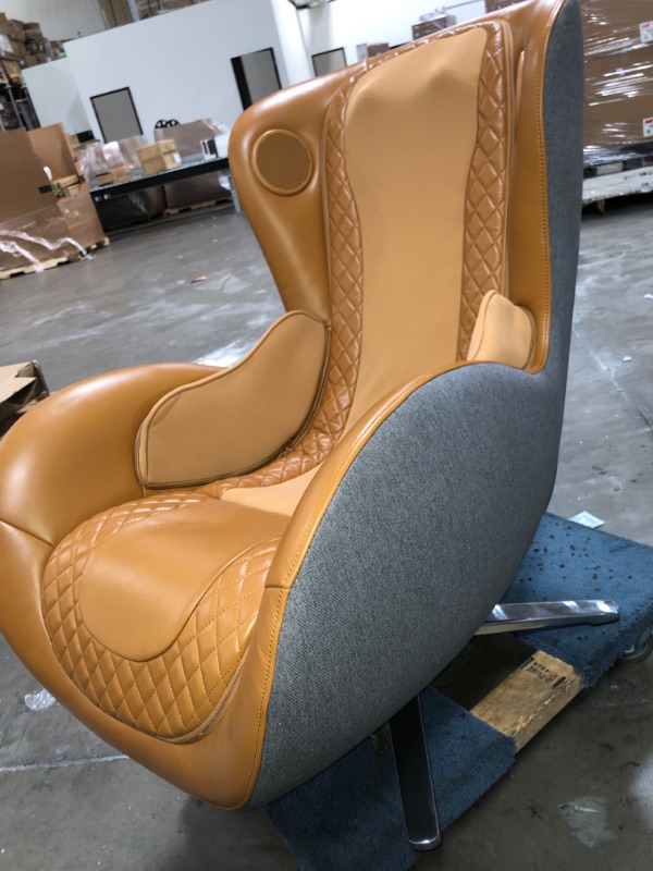 Photo 32 of NOUHAUS Heated Classic Massage Chair Full Body and Spot Massaging Recliner with Ottoman, Bluetooth Speaker, In-Chair Charger. Portable Shiatsu Body Massager Chair (Caramel, Leather)
