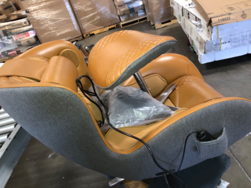 Photo 33 of NOUHAUS Heated Classic Massage Chair Full Body and Spot Massaging Recliner with Ottoman, Bluetooth Speaker, In-Chair Charger. Portable Shiatsu Body Massager Chair (Caramel, Leather)
