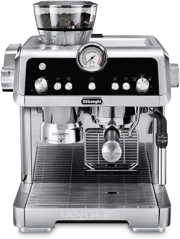 Photo 1 of De'Longhi La Specialista Espresso Machine with Sensor Grinder, Dual Heating System, Advanced Latte System & Hot Water Spout for Americano Coffee or Tea, Stainless Steel, EC9335M
