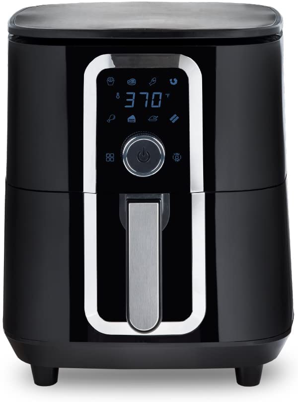 Photo 1 of Aria Teflon-Free 7 Qt. Premium Ceramic Air Fryer with Recipe Book, Black
