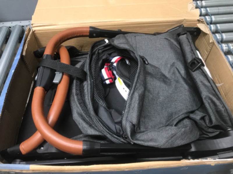 Photo 1 of Lightweight Travel Stroller - Compact Umbrella Stroller for Airplane, One-Hand Folding Baby Stroller, Newborn Infant Stroller w/Adjustable Backrest/Footrest/Canopy/T-Shaped Bumper (Black)
