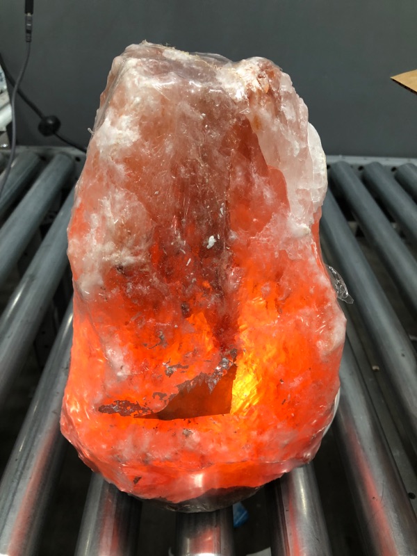 Photo 2 of Beverly Oaks Rose Quartz Crystal Lamp - Pink Quartz Light - The Original Love Stone
