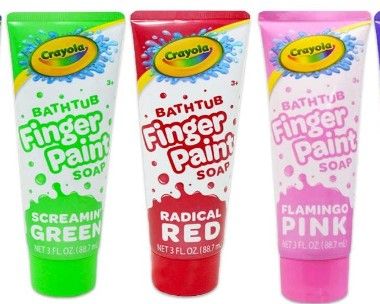 Photo 1 of Crayola Bathtub Fingerpaint 5 Color Variety Pack,
box of 45 total