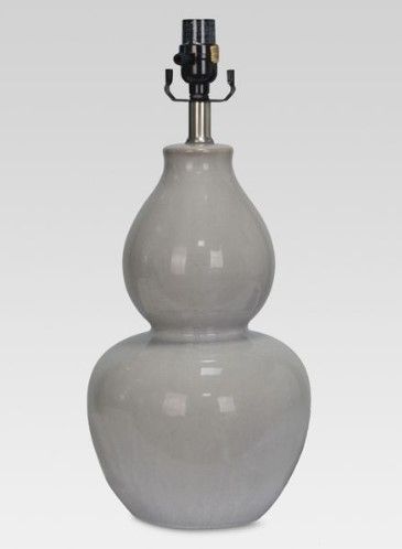 Photo 1 of 2 pack - Ceramic Double Gourd Large Lamp Base Gray - Threshold™

