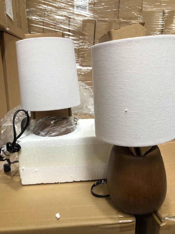 Photo 2 of 2 pack - Polyresin Wood Accent Lamp - Threshold™

