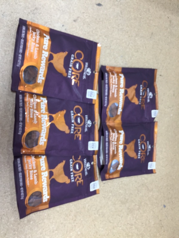 Photo 2 of **EXPIRES JULY 2022** Wellness CORE Power Packed (Previously Pure Rewards) Natural Grain Free Jerky Bites Dog Treats, Chicken & Lamb Recipe, 4-Ounce Bag (5 PACKS)
