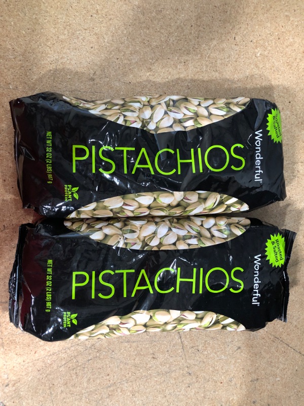 Photo 2 of **EXPIRES JANUARY 2023** Wonderful Pistachios, Roasted and Salted Nuts, 32 Ounce (2 PACK)
