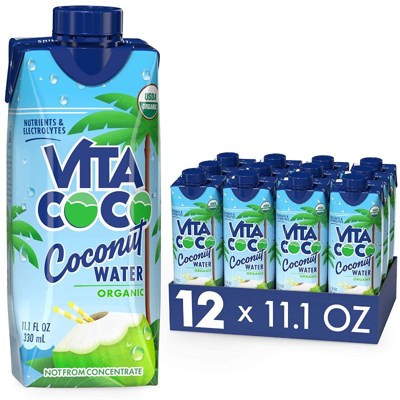 Photo 1 of **EXPIRED APRIL 2022** Vita Coco Coconut Water, Pure Organic | Refreshing Coconut Taste | Natural Electrolytes | Vital Nutrients | 11.1 Oz (Pack Of 12)
