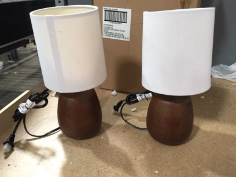 Photo 1 of 2CT Polyresin Wood Accent Lamp - Threshold™