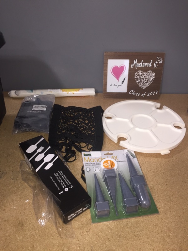 Photo 1 of **BUNDLE OF HOME GOODS-WALL DECOR/PIC FRAM/ICE TRAYS/TABLE TOPER/KITCHIN SPOONS*