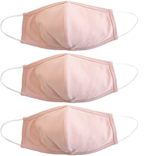 Photo 1 of EnerPlex Comfort 3-Ply Pink Face Mask Reusable - Breathable Comfort, Fully Machine Washable, Pink Face Masks Large (3-Pack) - Rose Gold
